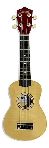 Ukelele Leonard Soprano Uk5 Con Funda 4 Cuerdas Diestro Natural