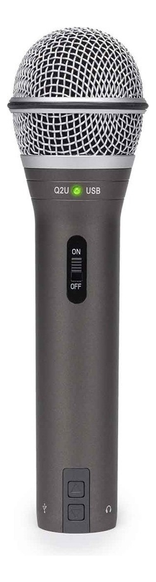 Micrófono Samson Q2u Dinámico Cardioide Color Gris