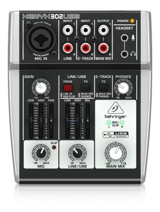 Behringer Xenyx 302 Mixer 2 Canales 1 Mono 1 Estereo Con Usb