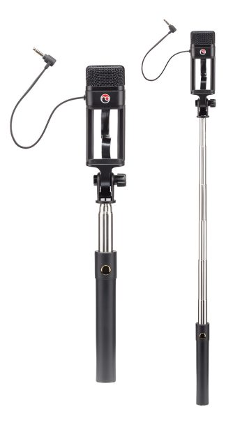 Microfono Selfie Stick Resident Audio Rcs2 Condensador Negro