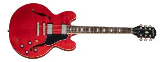 Guitarra EpiPhone Es-335 Marty Schwartz Semi Hollow Sixties Cherry Diestro Laurel De La India