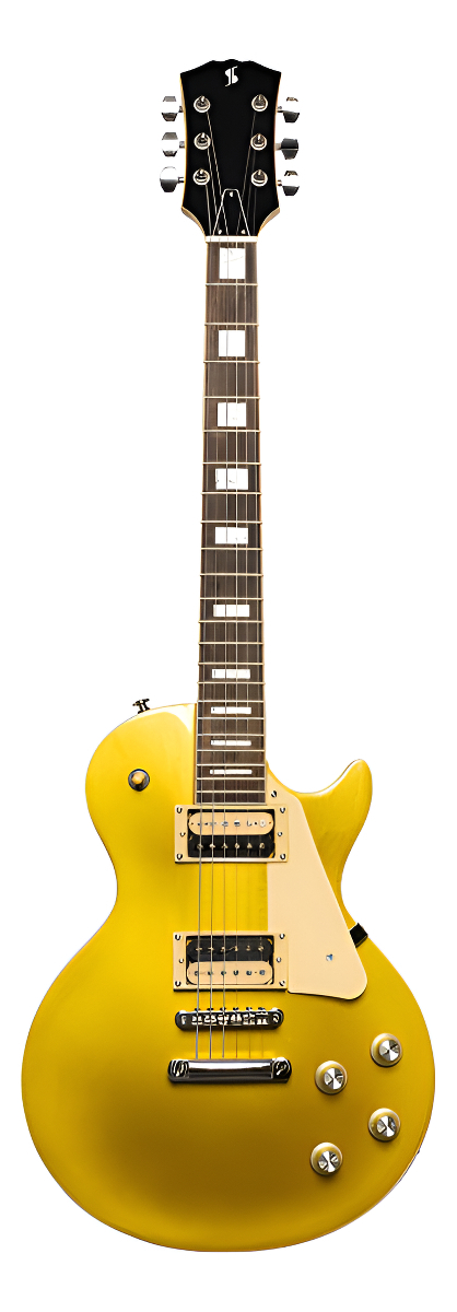 Guitarra Electrica Les Paul Standard Goldtop Stagg Selstd Color Dorado Orientación De La Mano Diestro Palo De Rosa