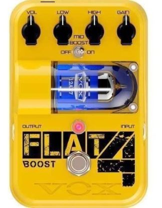 Pedal De Efecto Flat 4 Boost Tg-1 Valvular Cuo Color Amarillo