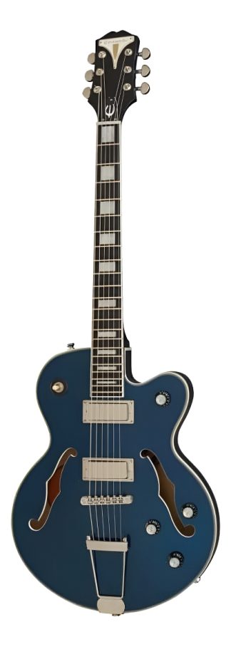 Guitarra Eléctrica EpiPhone Collection Uptown Kat Es Archtop Diestro Sapphire Blue Metallic Ébano