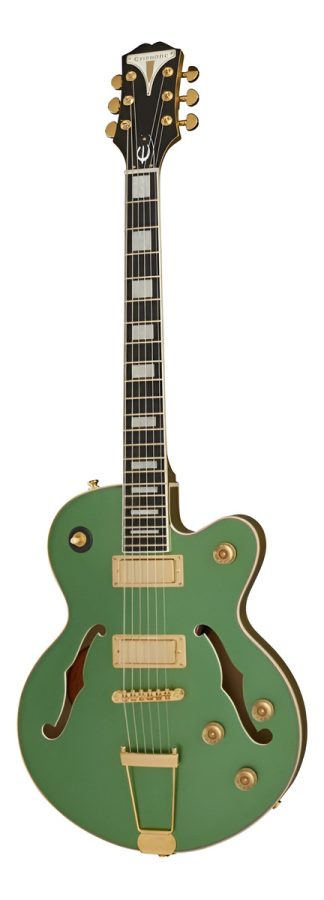 Guitarra Eléctrica EpiPhone Collection Uptown Kat Es Archtop Diestro Emerald Green Metallic Ébano