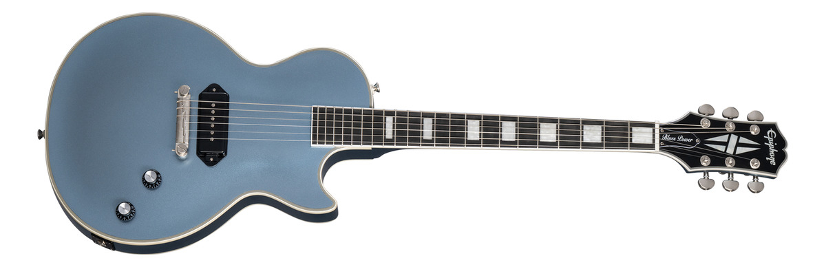 Guitarra Eléctrica EpiPhone Les Paul Jared James Nichols Azul Ébano Diestro Aged Pelham Blue