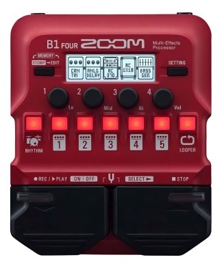 Pedal De Efecto Zoom B1 Four Rojo