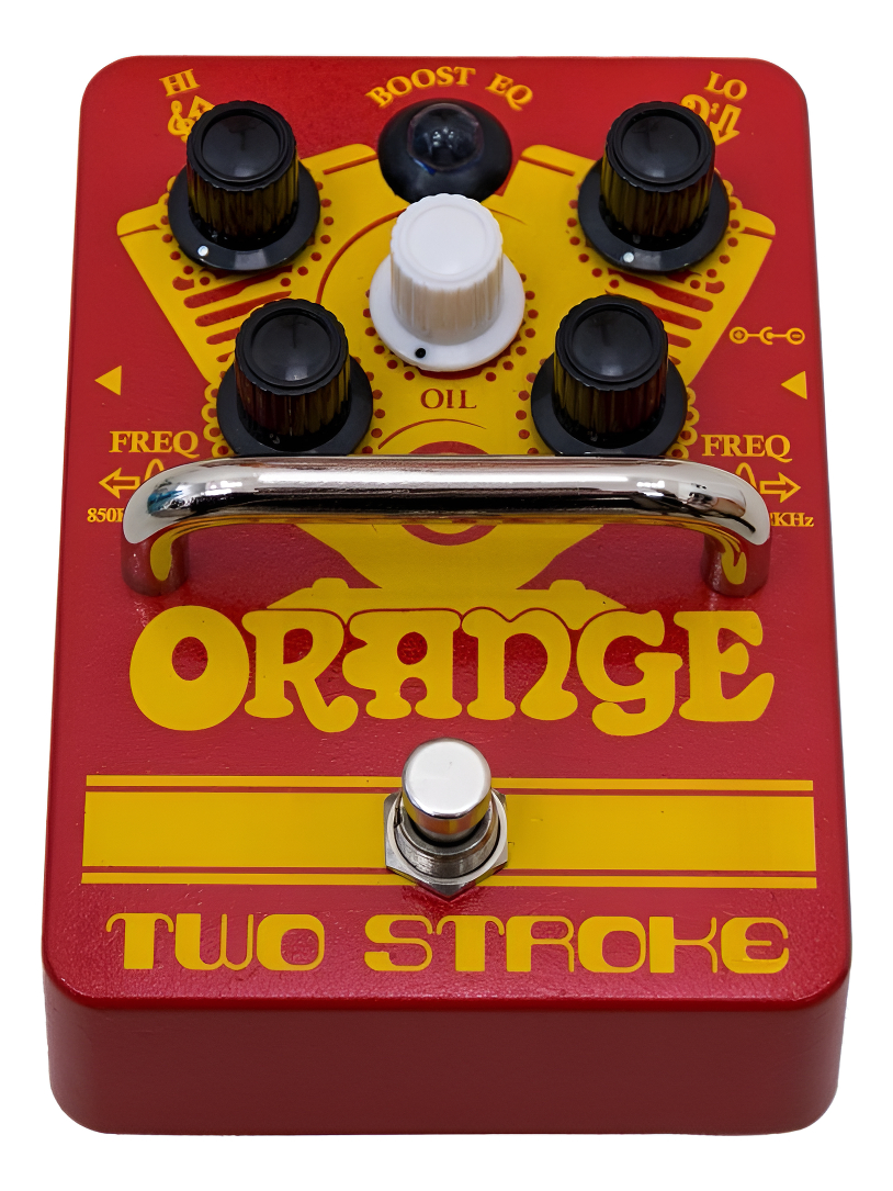 Orange Two Stroke Clean Boost Booster Pedal
