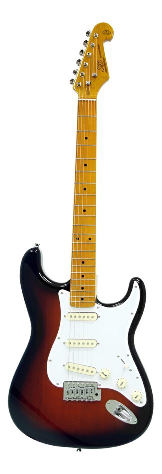 Guitarra Eléctrica Sx Vintage Series Fst-57 Stratocaster De Tilo 2000 2-tone Sunburst Brillante Con Diapasón De Arce