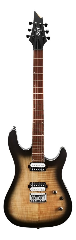 Guitarra Eléctrica Cort Kx300 Caoba Natural Burst Micrófonos Emg Super 77