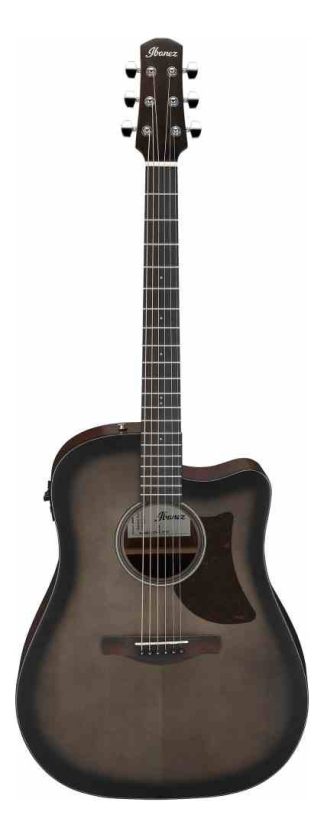 Electroacustica Ibanez Aad50ce Transparent Charcoal Burst Transparent Charcoal Burst Low Gloss Diestro Corazón Púrpura Tcb: Ráfaga De Carbón Transparente Dreadnought