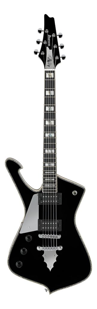 Guitarra Eléctrica Para Zurdo Ibanez Ps Series De Arce/okoume Black Con Diapasón De Ébano