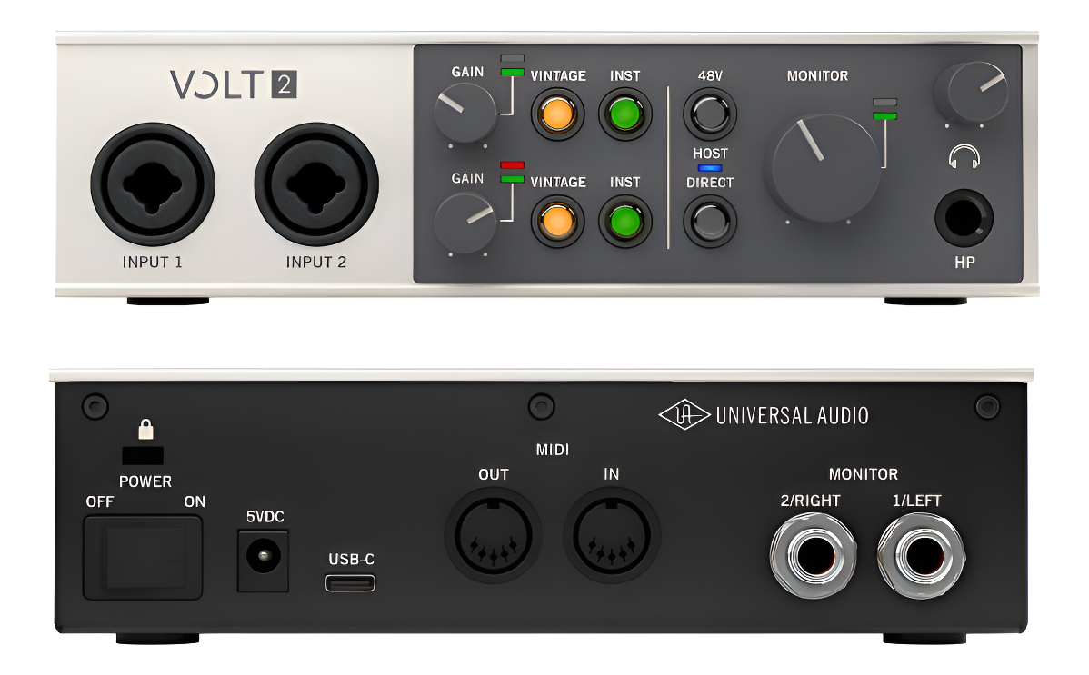 Universal Audio Volt2 Placa De Sonido Usb 2 Canales Pre Amp