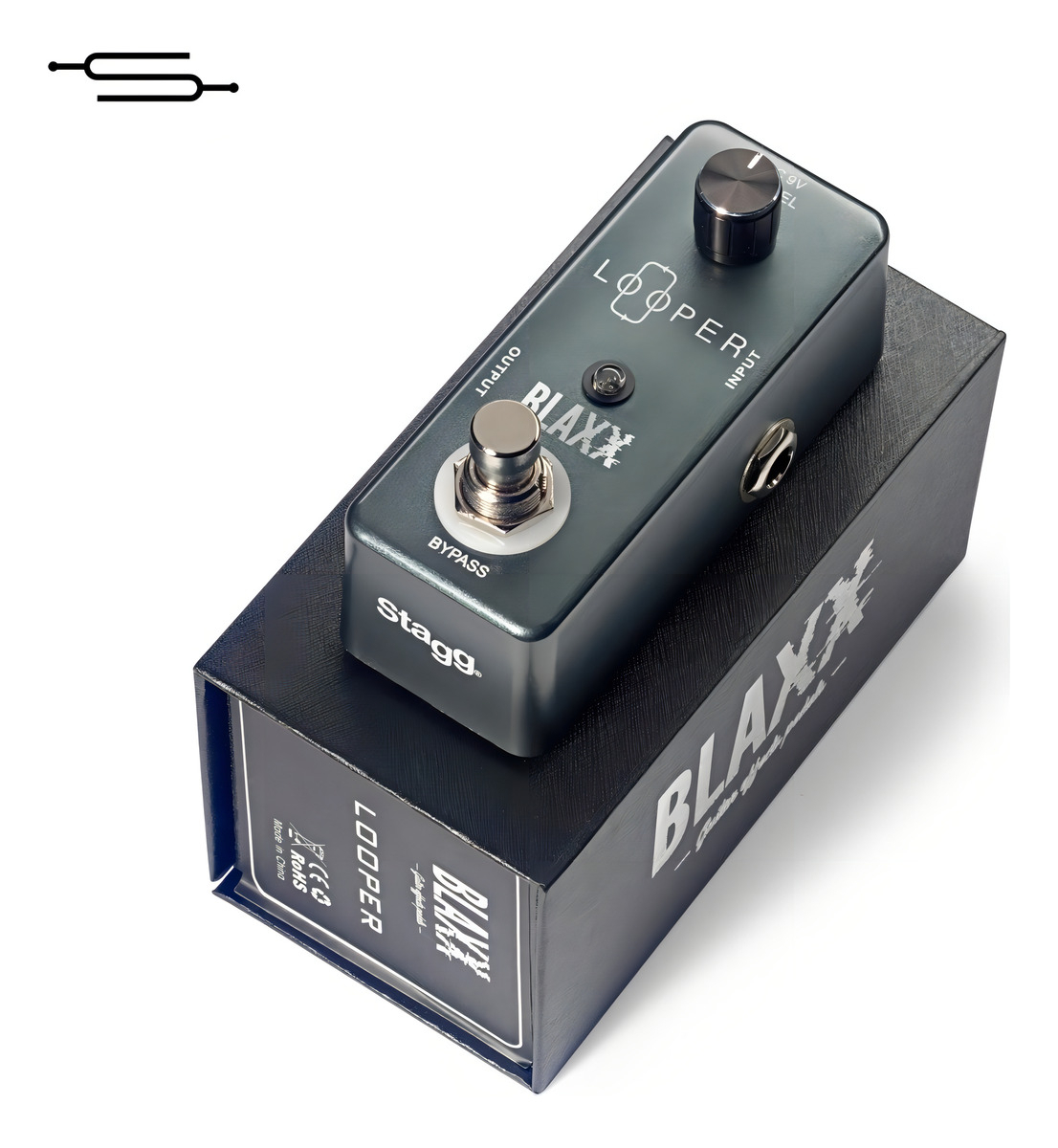Pedal De Loop Mini Stagg Blaxx Para Guitarra Y Bajo Color Gris Oscuro