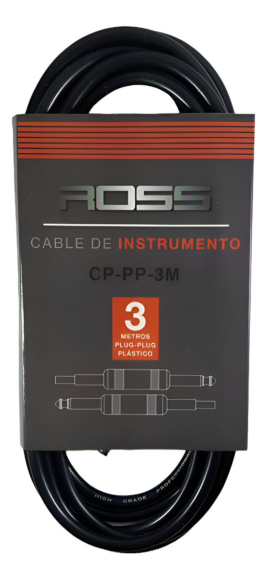 Ross Cable Instrumento Plug Plug 3 Metros