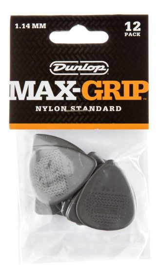 Kit 12 Palhetas Dunlop Nylon Max Grip 449p, Fabricado En Ee. Uu., Tamaño 1.14