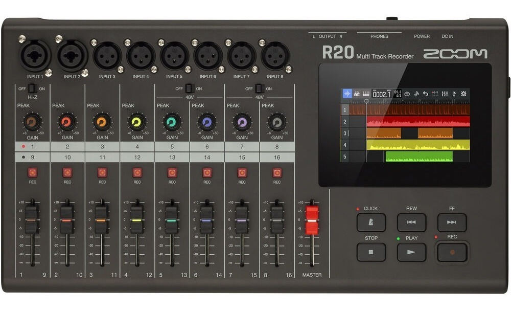 Grabador Multipista Zoom R20 De 8 Entradas Color Negro