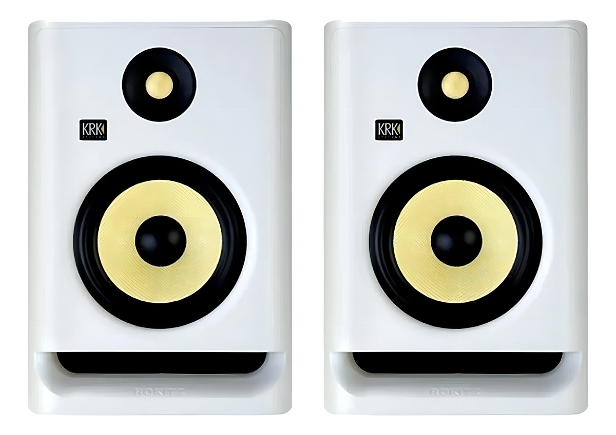 Monitores De Estudio Activos Krk Rokit 7 G4 Blanco Par 145w Kevlar