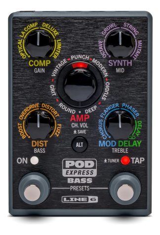 Pedalera Multiefectos Bajo Line 6 Pod Express Bass 5 Efectos Negro