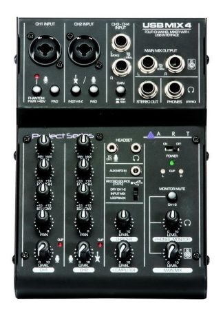 Art Usb Mix 4 Placa De Sonido Mixer 4 Canales Grabacion Usb