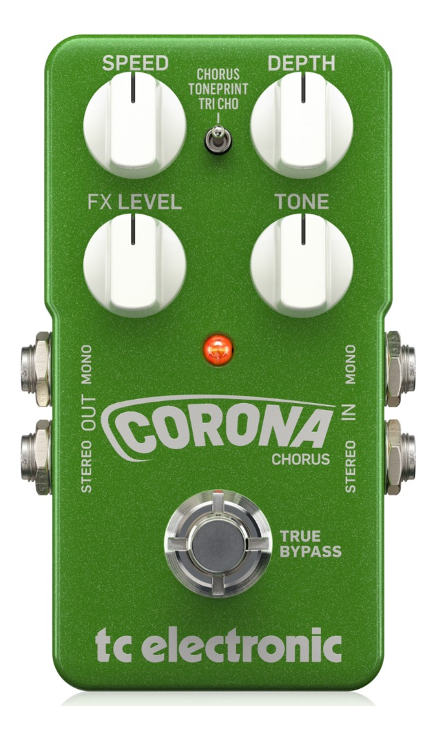 Pedal Chorus Para Guitarra Eléctrica Tc Electronic Corona Color Verde