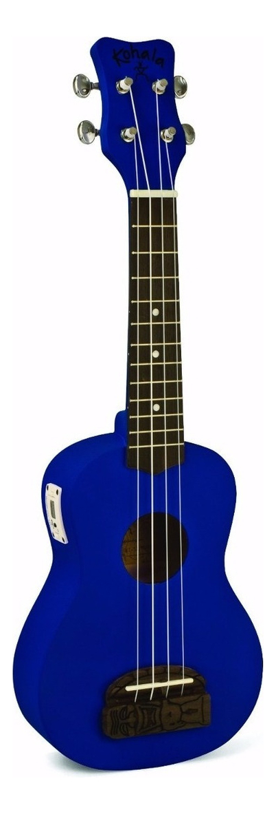 Kohala Ukelele Soprano Tiki Acústico Color Azul Con Afinador