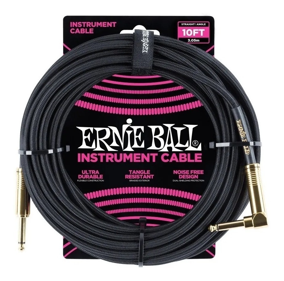 Ernie Ball P06081 Cable Instrumento Plug Angular 3 Metros