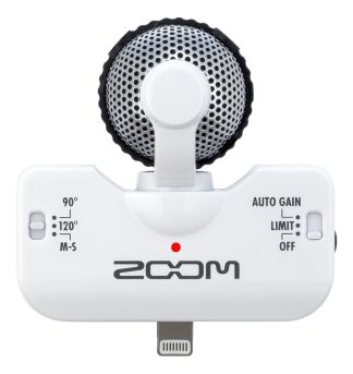 Zoom Iq5 Microfono Para iPhone iPad iPod Blanco