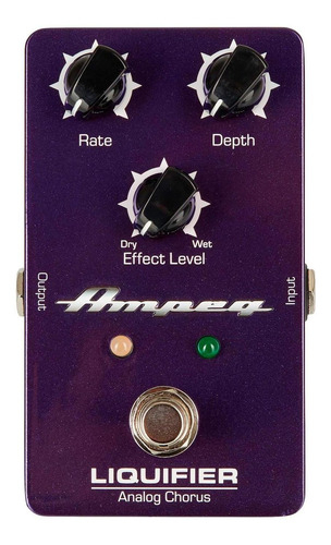 Pedal Efecto Bajo Ampeg Liquifier Chorus Analógico Violeta Oscuro