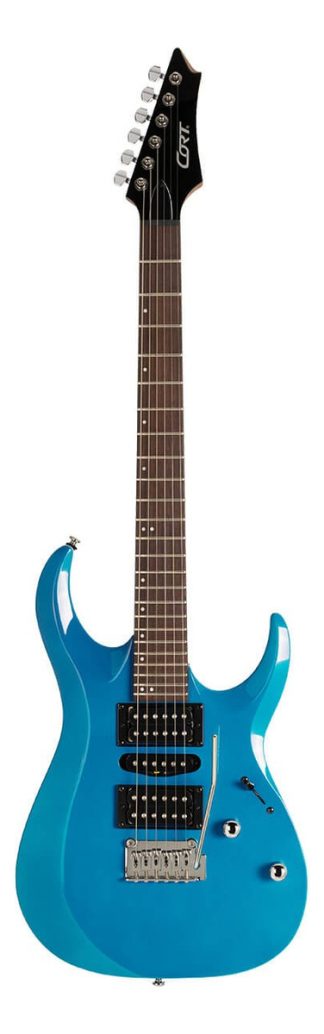 Guitarra Eléctrica Cort X200 Candy Blue Hsh 24 Trastes Con Funda Diestro Jatobá