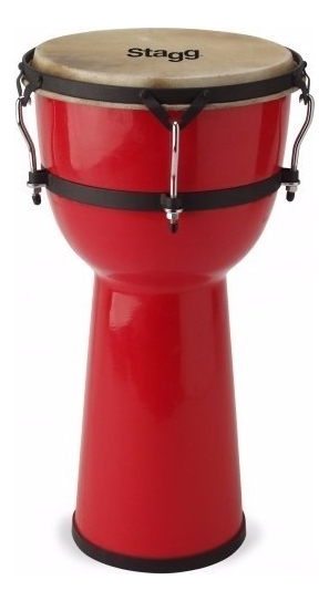 Stagg Dpy8 Djembe Fibra Percusion Color Rojo
