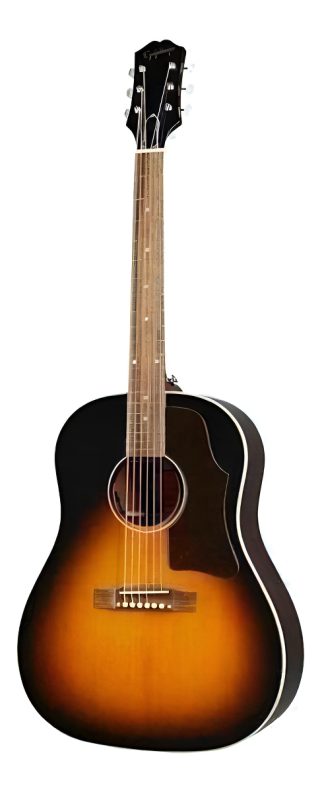 EpiPhone J-45, Igmtj455avsnh1 Sunburst Gloss Electroacústica Color Negro