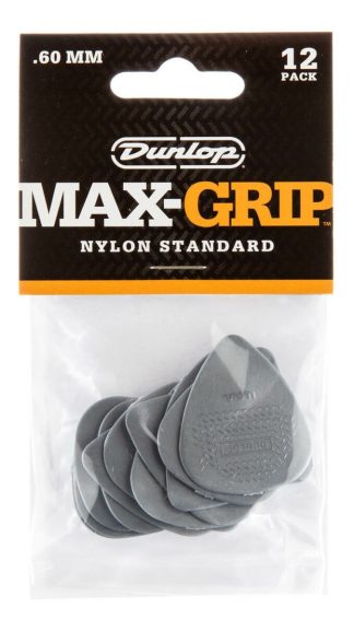 Kit 12 Palhetas Dunlop Nylon Max Grip 449p, Fabricado En Ee. Uu., Tamaño 0.60