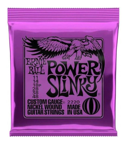 Cuerda De Guitarra Ernie Ball Power Slink Nickel .011