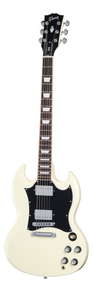 Gibson Sg Standard Guitarra Electrica Made In Usa Con Funda Color Classic White Material Del Diapasón Palo De Rosa De La India Orientación De La Mano Diestro