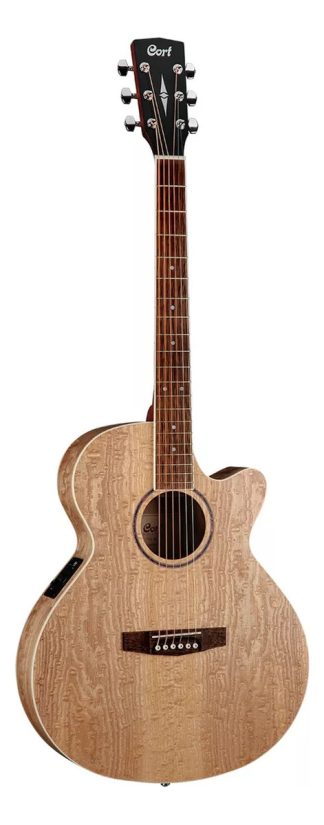 Guitarra Electroacústica Cort Sfx-ab Open Pore Fresno 6 Cuerdas Metal Poro Abierto Natural Diestro Caoba