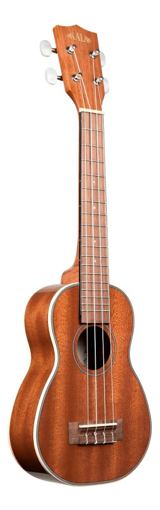 Kala Ka Slng Ukelele Soprano Mango Largo Caoba Brillante Marrón