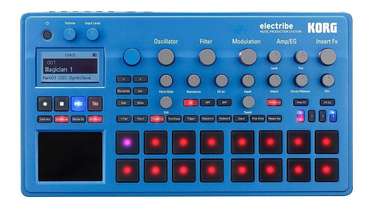 Secuenciador Midi Korg Electribe 2 Azul Metalizado Con Arpegiador