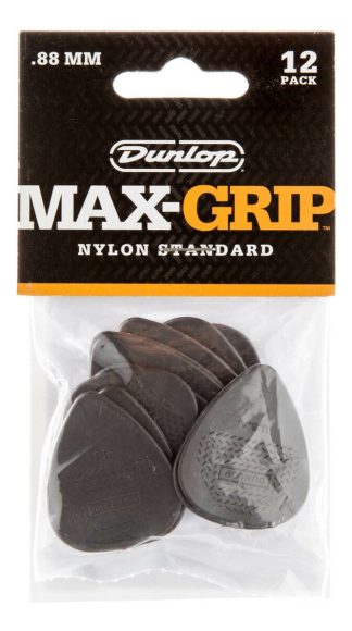 Kit 12 Palhetas Dunlop Nylon Max Grip 449p, Fabricado En Ee. Uu., Tamaño 0.88