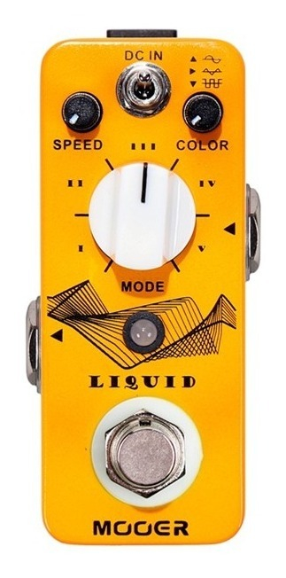 Pedal Phaser Mooer Liquid Para Guitarra Eléctrica Color Amarillo