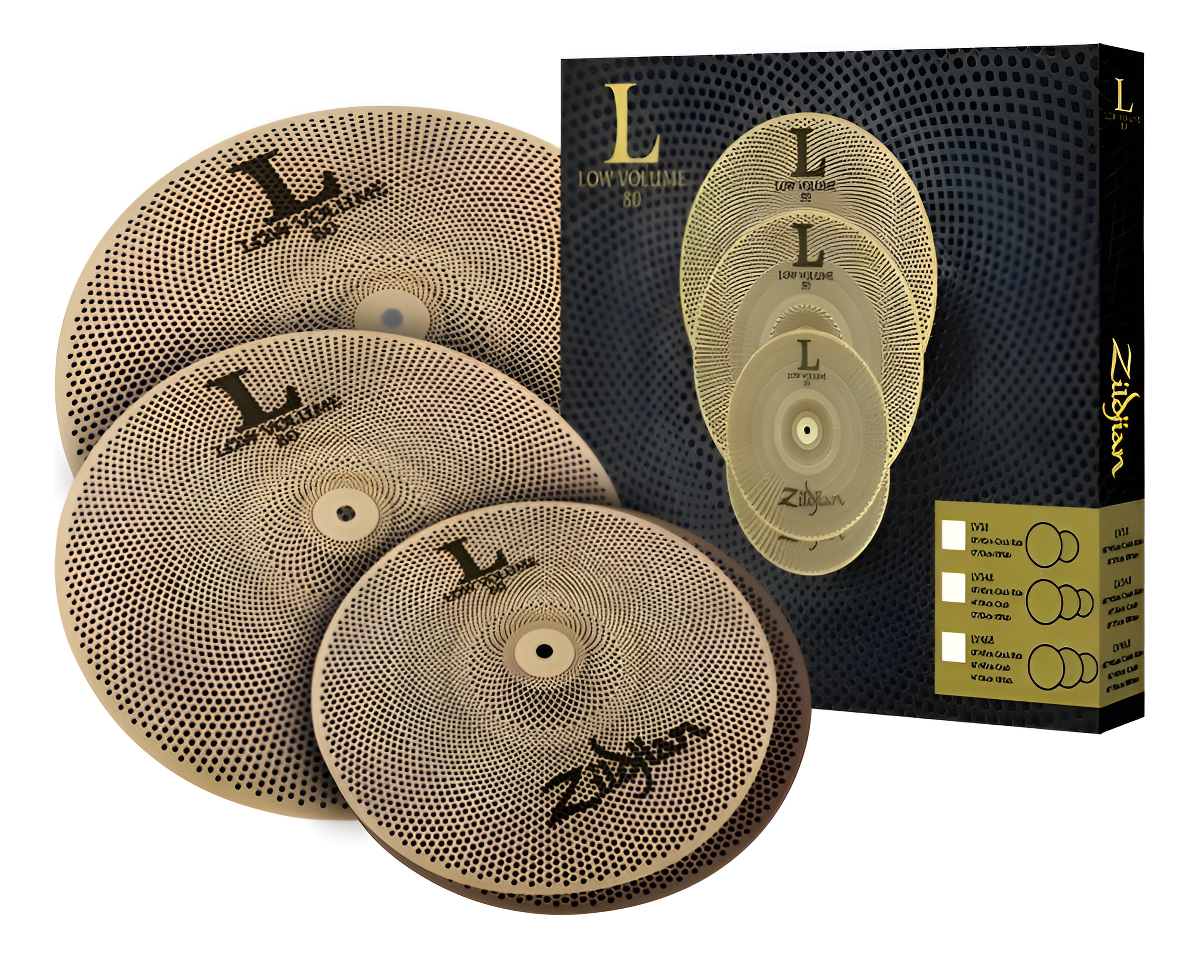 Zildjian L80 Set Low Platillos Silenciosos Hihat Crash Ride