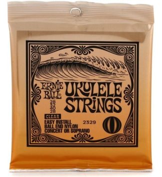 Ernie Ball 2329 Encordado Ukelele Cuerdas Nylon Clear
