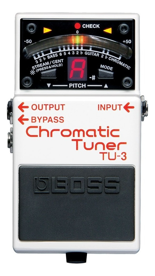 Pedal Afinador Boss Tu3 Cromático Chromatic Tuner Color Blanco