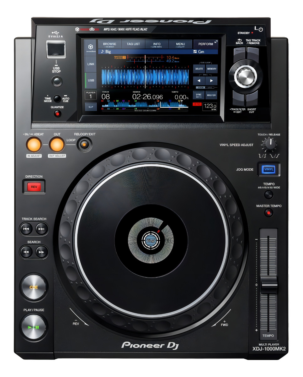 Pioneer Xdj 1000 Mk2 Reproductor Dj Profesional Rekordbox Usb Tactil Negro Avanzado
