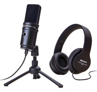 Zoom Zum-2pmp Pack Podcast Microfono Usb Soporte Cable