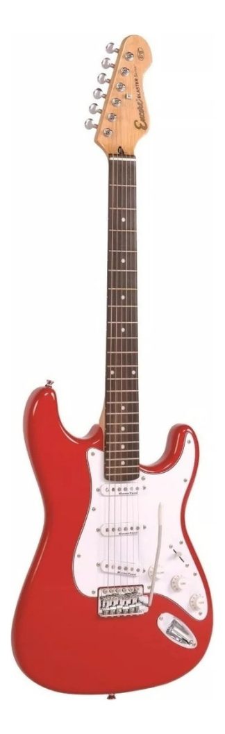 Guitarra Eléctrica Encore E6 Rojo Brillante Madera Maciza 6 Cuerdas