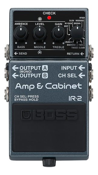 Boss Ir-2 Amp&cabinet Pedal Compacto Simulador Gris Oscuro