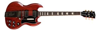 Gibson Sg Standard 61 Vibrola Made In Usa Vintage Cherry Material Del Diapasón Palo De Rosa Orientación De La Mano Diestro