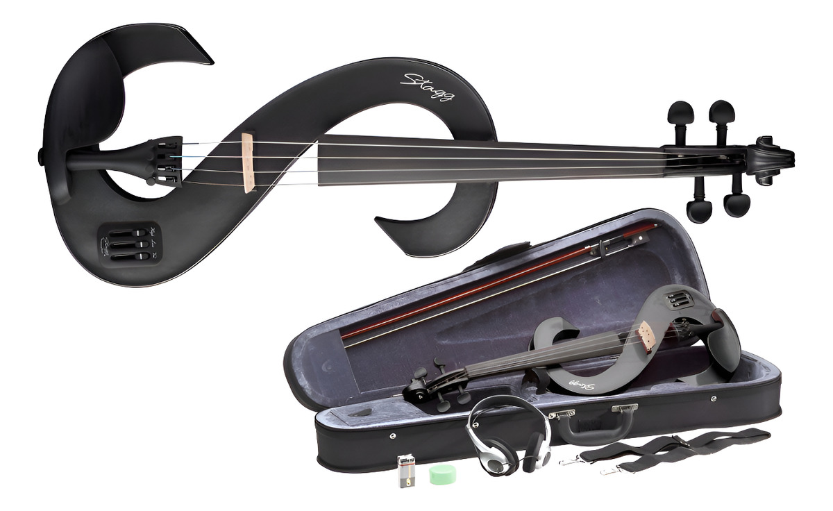 Stagg Evn 4/4 Violin Electrico Inc. Auricular Y Estuche
