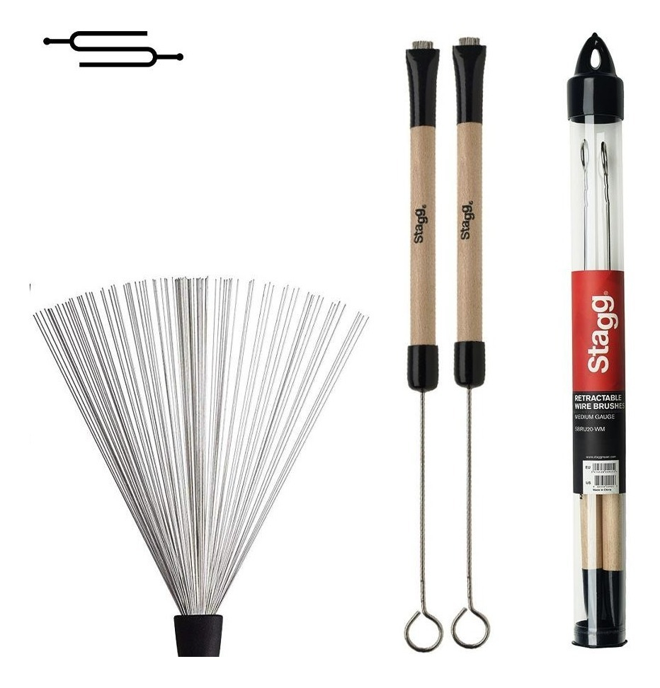 Stagg Sbru20wm Escobilla De Metal Telescopica Bateria